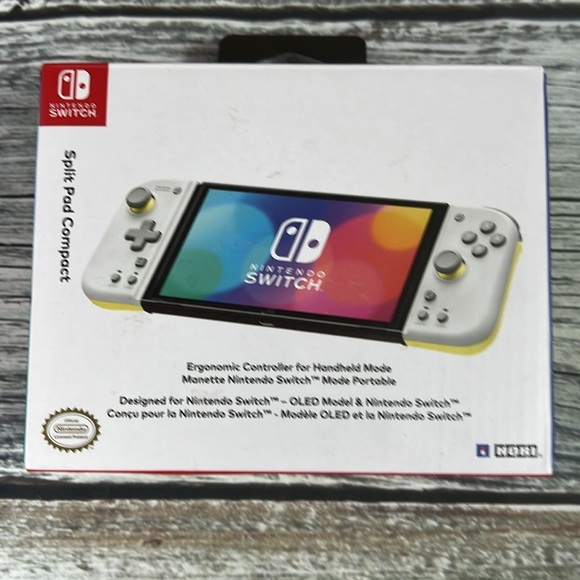 Nintendo Switch Split Pad Compact Controller - Light Grey/Yellow - Picture 2 of 12